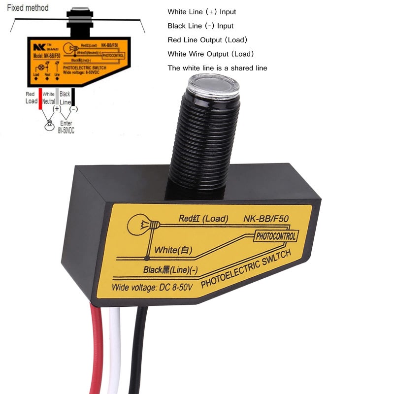 Tangxi 12V to 50VDC Photocell Light Sensor Control Switch, Auto ON/OFF - Image 4